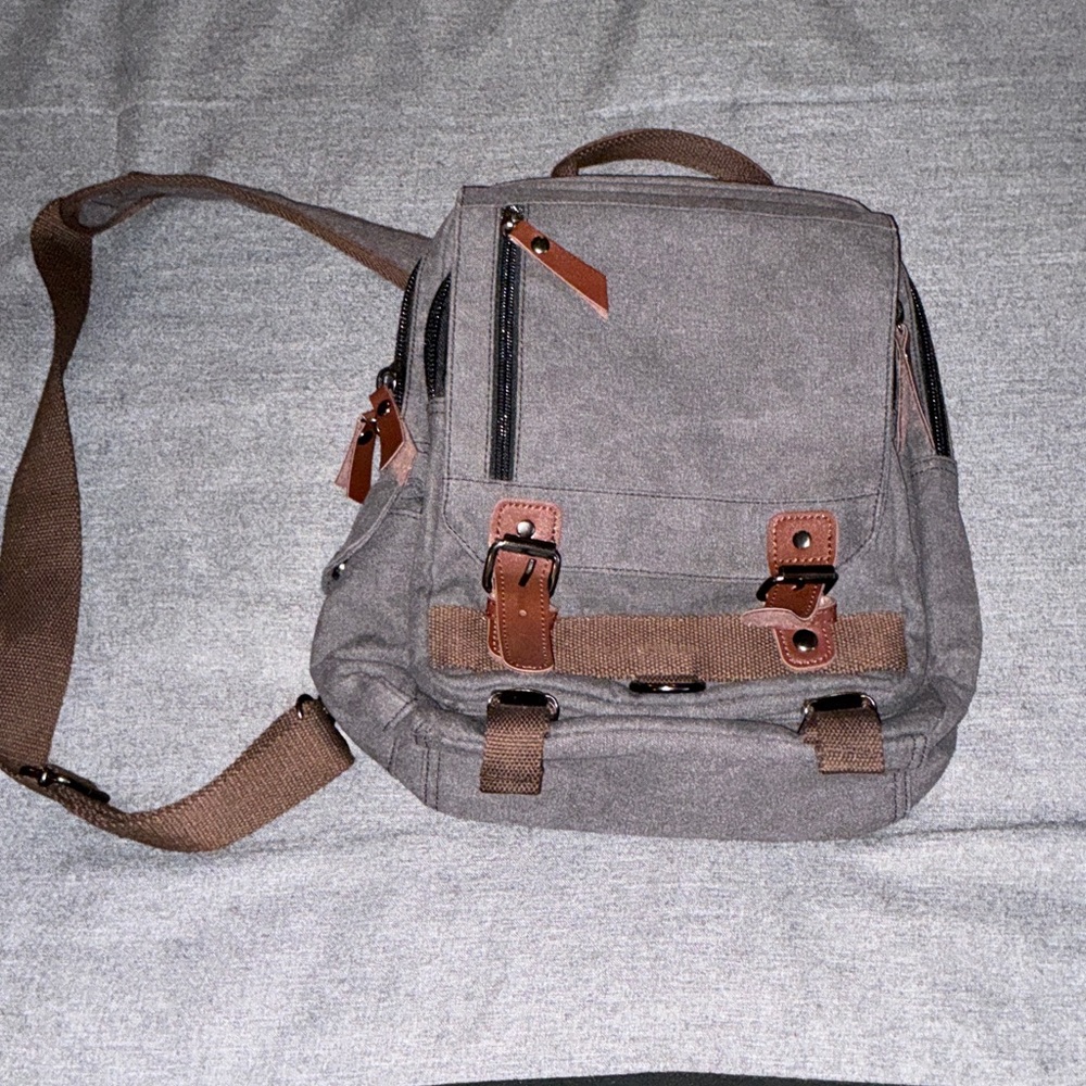 Gray Canvas Men's Bag